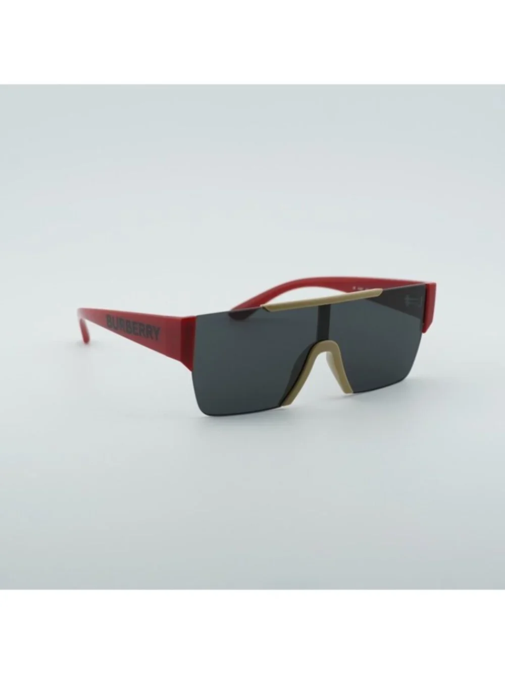 Burberry Kids JB4387 404787 Sunglasses Beige/Red Shield Frame, Grey Lenses